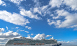 A view of MS Royal Princess living Dublin, a cruise ship operated by Princess Cruises, and...