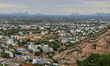Elevated view of the town of Palani (also known as Pazhani) in Tamil Nadu, India. 