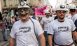 Protesters take part in a demonstration on May 22, 2018, in Lyon, central-eastern France,...