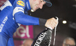 Blue jersey celebrates on the podium  Winner stage 17  Elia Viviani Quick-Step Floorsdurin...
