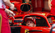 07 Kimi Raikkonen from Finland Scuderia Ferrari SF71H checking the mirrors of the halo dur...