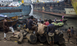 Daily life of dockyard workers in Dhaka, Bangladesh, on May 23, 2018. 