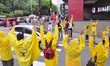 Young people and adults participate in the Flash Mob Pica-Pau descends the falls that happ...