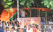 BJP Supporters crowd at the  Yuva Swabhiman Samavesh rally  Political rally on August 11,2...