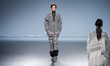 A model showcases designs by Etxeberria during Mercedes Benz Fashion Week Madrid Winter 20...