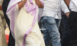 West Bengal Chief Minister Mamata Banerjee greets spectators during the immersion processi...
