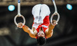 Pablo Braegger of  Switzerland   during  Rings qualification at the Aspire Dome in Doha, Q...