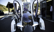 A prototype car using carbon fiber reinforced plastic (CFRP) made it's testing in Japan Cy...