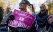 Supporters of Democratic candidates attend a get-out-the-vote rally in Chalfont, Pennsylva...