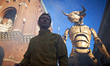 François Delaroziere, artistic director of 'La Machine'  is in front of his creature: Aste...