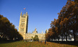 View of the Victoria Tower at the Victoria Gardens, in Westminster on November 17, in Lond...
