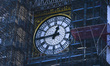 The clock the Elizabeth Tower, commonly known as Big Ben, emerges from the scaffolding as...