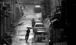 A man running for shelter after heavy rains hit the city of Kuala Lumpur on September 07,...