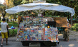 Souvenir sellers n the Fortress in the capital of Serbia, Belgrade, that are the old citad...