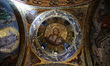 Orthodox Christian Mosaic of Jesus in a church Fortress in the capital of Serbia, Belgrade...