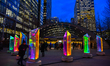 Lights installation are seen in the financial district of Canary Wharf as part of the WInt...