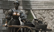 Bronze statue of a fictional fishmonger named Molly Malone, the star of a well-known Irish...