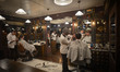 A busy Sam's Barbers shop on Friday night, a family run chain of barbershops in Dublin, es...