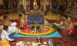 Tamil Hindu priests perform special prayers honouring Lord Ganesh during the Thai Pongal F...