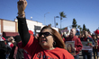 Striking teachers with the Los Angeles Unified School District and supporters of public ed...