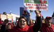 Striking teachers with the Los Angeles Unified School District and supporters of public ed...