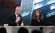 Melinda Gates, co-Chair of the Bill and Melinda Gates Foundation listens French Finance an...
