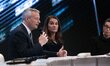 Melinda Gates, co-Chair of the Bill and Melinda Gates Foundation listens French Finance an...