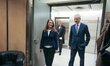 French Finance and Economy Minister Bruno Le Maire (R) and Melinda Gates (L), co-Chair of...