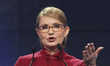 Yulia Tymoshenko, the Ukrainian politician and leader of the "Batkivshchyna" party, speaks...