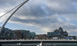 'Liffey Ferry' during the inaugural crossing with Samuel Beckett bridge in the background....
