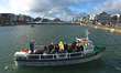 'Liffey Ferry' during the inaugural crossing on Liffey river in Dublin.The historic No 11...