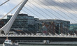 'Liffey Ferry' during the inaugural crossing with Samuel Beckett bridge in the background....
