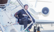 Fedez presents his new Album 'Paranoia Airlines' at Aeroporto di Linate on January 22, 201...