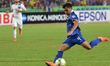 Kroekrit Thaweekarn of Thailand in actions during the AFF Suzuki Cup 2014 semi-finals 2nd...