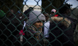 Italy, Rome: Migrants wait to leave Castelnuovo di Porto migrants center, some 10 kilomete...