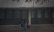 Italy, Rome: A migrant prepares to board a bus to leave Castelnuovo di Porto migrants cent...