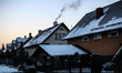 Black smoke going from house chimney is seen in Gdansk, Poland on 23 January 2019  Poles s...