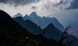 Fansipan mountain in Vietnam with the highest peak reaching 3143 metres high. It is the hi...