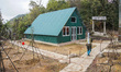 Mountain hut, refuge for trekkers and the porters who carried the materials for the new ca...