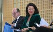 French Minister for Solidarity and Health Agnes Buzyn (R) and CEO of multinational biotech...