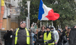 A thousand yellow vests (Gilets Jaunes) accompanied by anarchists militants (black blocs)...