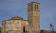 View of the Romanesque church of La Vera Cruz in is a Catholic temple located in the San M...