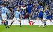   Antonio Rudiger of Chelsea clears the ball during the Carabao Cup match between Chelsea...