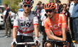 Two Polish riders, Michal Kwiatkowski (Left) of Team SKY and Lukasz Owsian (Right) of CCC...