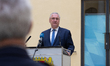 Joachim Herrmann speaking to the new officers. The Bavarian minister of interiour Joachim...