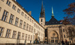 Cathedral of Our Lady or Notre-Dame Cathedral in Luxembourg city. A Roman Catholic church,...