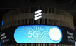 5G Ericsson logo exhibited during the Mobile World Congress, on February 28, 2019 in Barce...