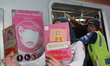 Employees of PT. Indonesia Commuter Line Trains (KCI) provided counseling to passengers re...