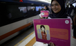 Employees of PT. Indonesia Commuter Line Trains (KCI) provided counseling to passengers re...