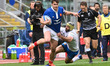 Damian Penaud and Angelo Esposito during RBS Six Nations Rugby Championship, Italia v Fran...